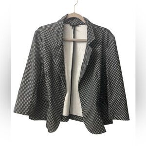 Jessica Black and White Patterned Blazer